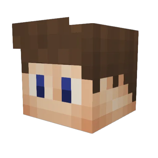 TeckTwo Minecraft avatar head, 3D render