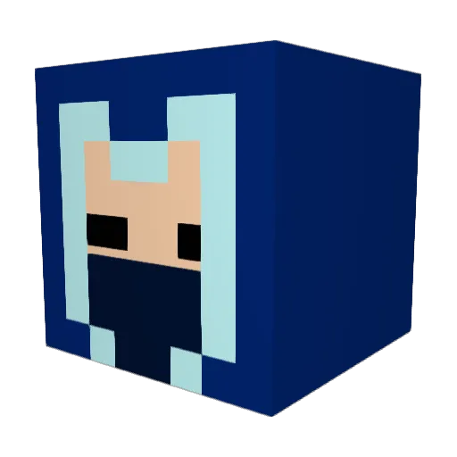 Tecktonixk Minecraft avatar head, 3D render