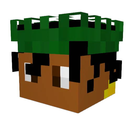 Teckyyy Minecraft avatar head, 3D render