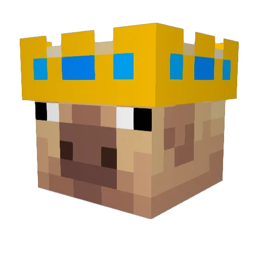 Teclios Minecraft avatar head, 3D render