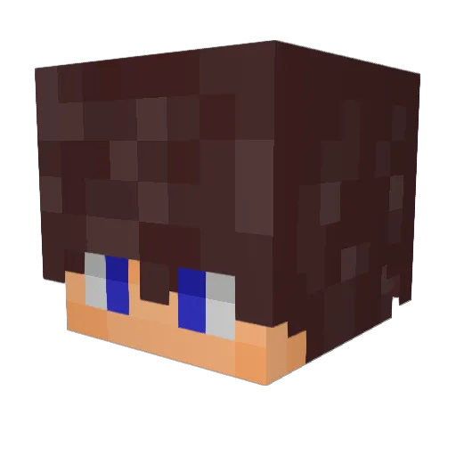Tecmoke Minecraft avatar head, 3D render