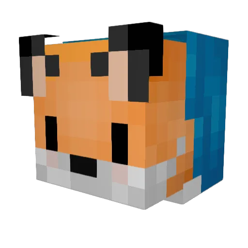 Tecna789852 Minecraft avatar head, 3D render