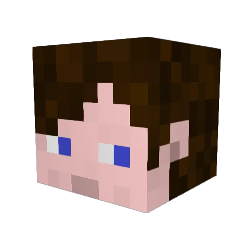 Tecniik Minecraft avatar head, 3D render