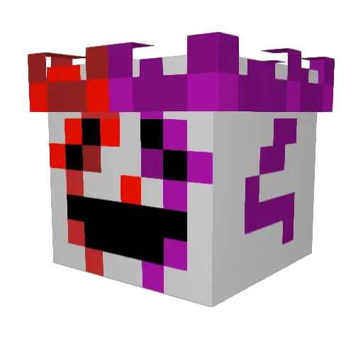 Tecnofoca Minecraft avatar head, 3D render