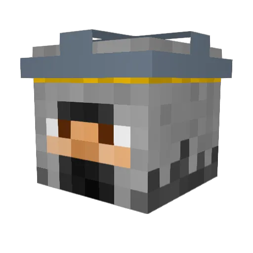 Tecnoman409 Minecraft avatar head, 3D render