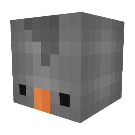Tecnoporo Minecraft avatar head, 3D render