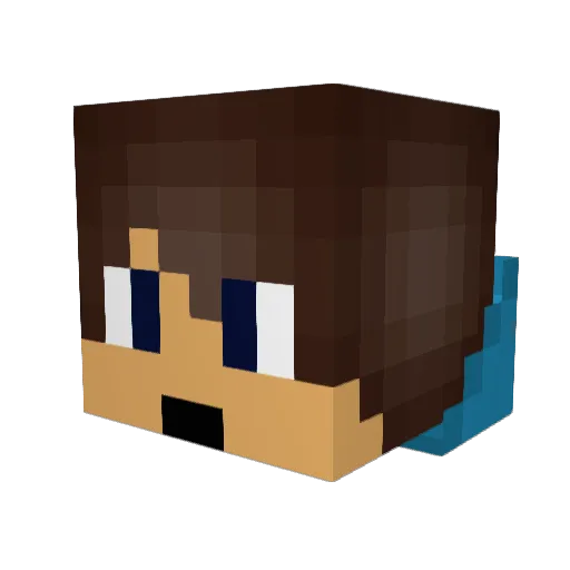 TecoFreak Minecraft avatar head, 3D render