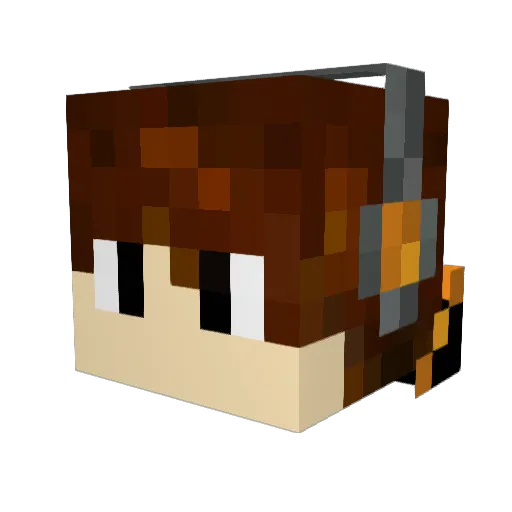 TectonicOrange Minecraft avatar head, 3D render