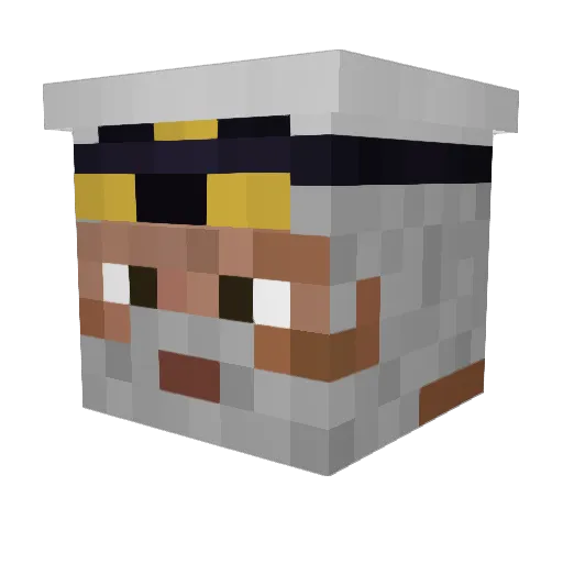 TectonicParty25 Minecraft avatar head, 3D render