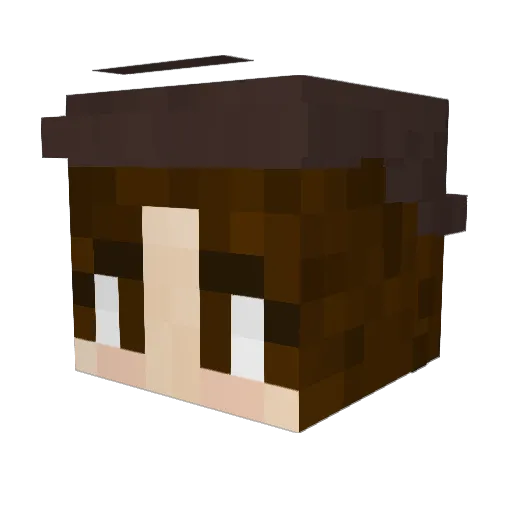 TectonicPlates_ Minecraft avatar head, 3D render