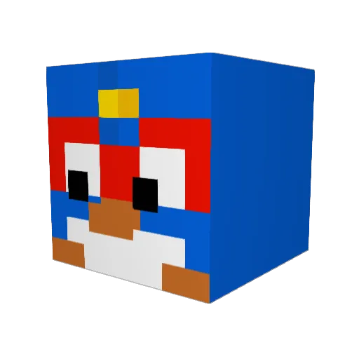 TedBundy666 Minecraft avatar head, 3D render