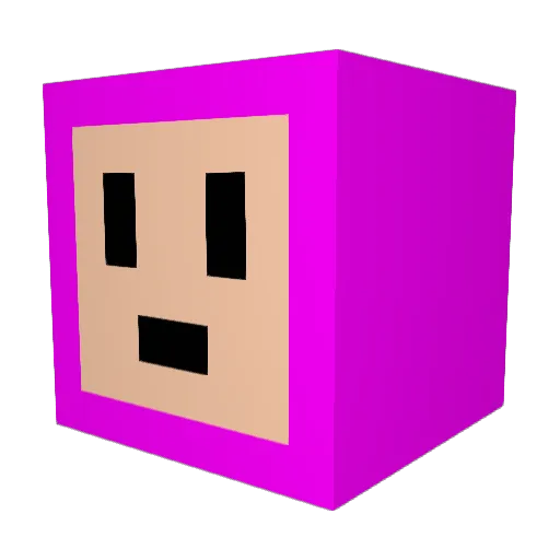 TedDanMine Minecraft avatar head, 3D render