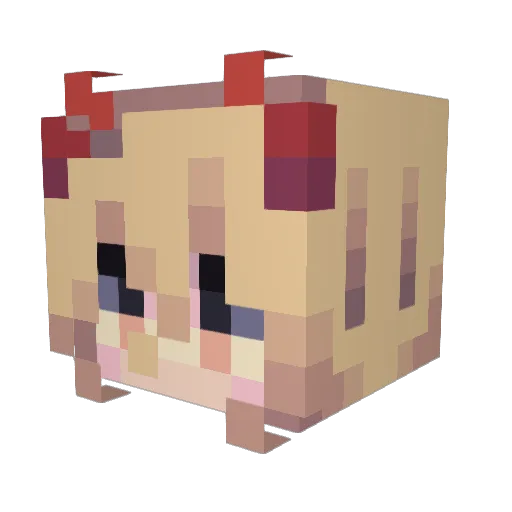 TedK8668 Minecraft avatar head, 3D render