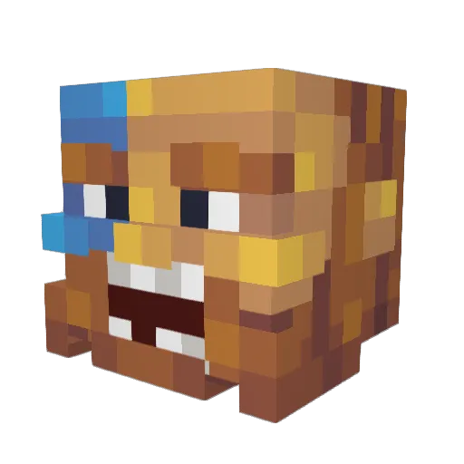 TedOfScotland Minecraft avatar head, 3D render