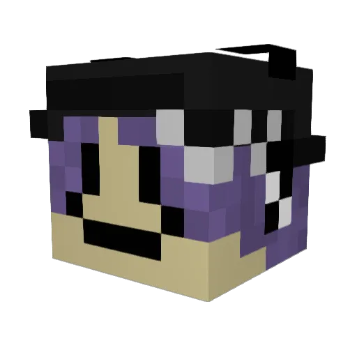 TedTheHuman Minecraft avatar head, 3D render