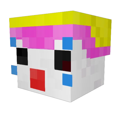 Ted_BunDos Minecraft avatar head, 3D render
