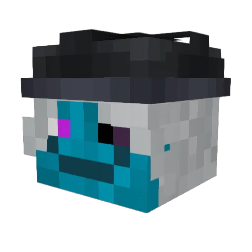 Ted_Caster Minecraft avatar head, 3D render