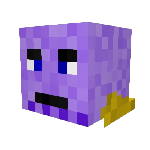 Tedball Minecraft avatar head, 3D render