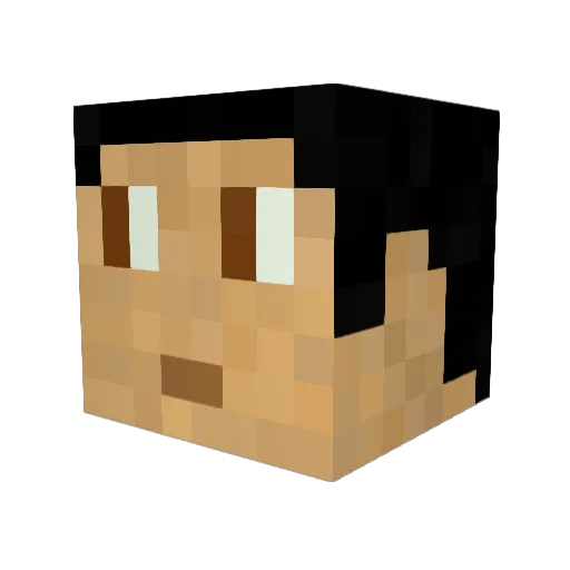 Tedbit Minecraft avatar head, 3D render