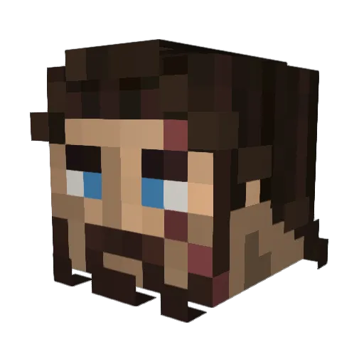 TeddReX Minecraft avatar head, 3D render