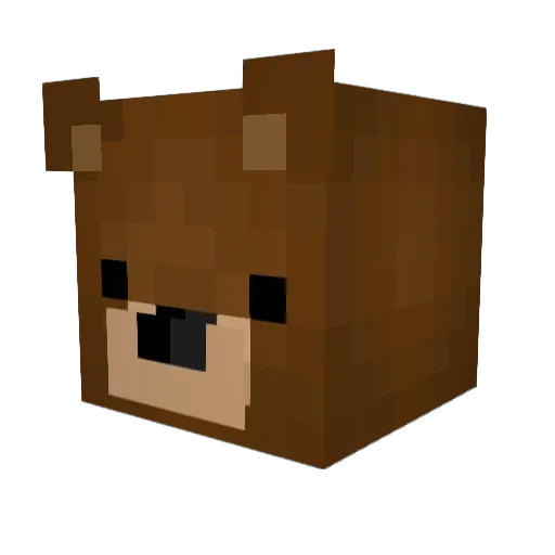 Teddman6 Minecraft avatar head, 3D render