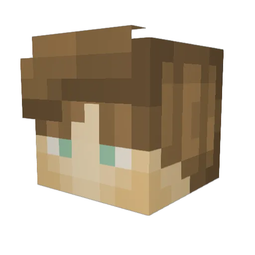 Teddy2231 Minecraft avatar head, 3D render