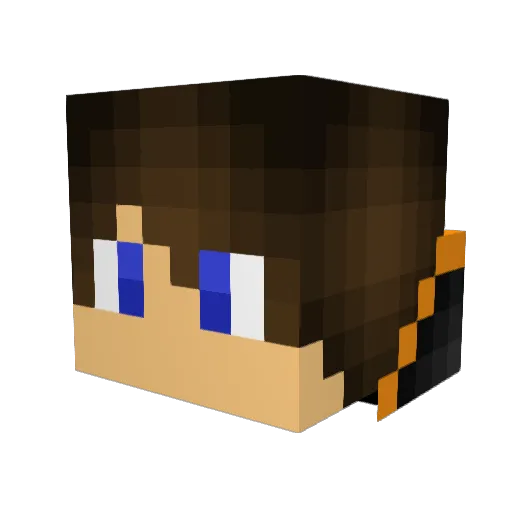 Teddy66666 Minecraft avatar head, 3D render