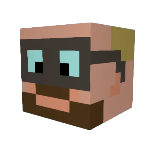 Teddy70844 Minecraft avatar head, 3D render