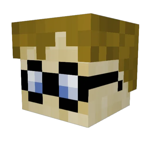 TeddyBGod Minecraft avatar head, 3D render