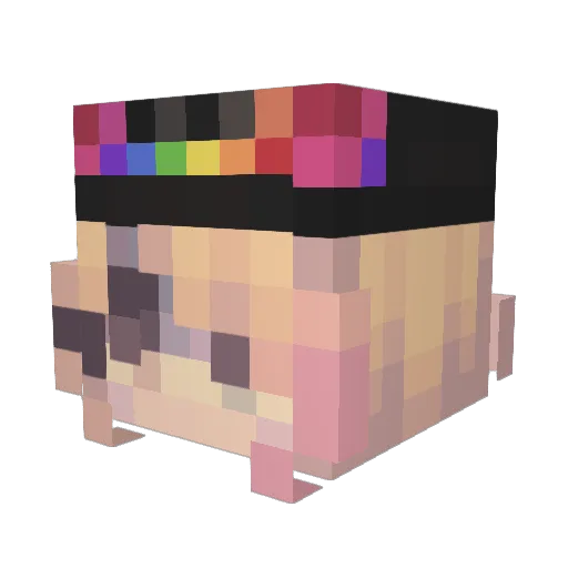 TeddyBaby15 Minecraft avatar head, 3D render