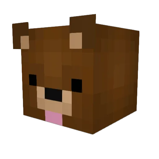 TeddyBatman Minecraft avatar head, 3D render
