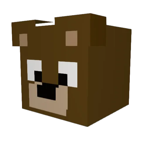 TeddyBear2000 Minecraft avatar head, 3D render