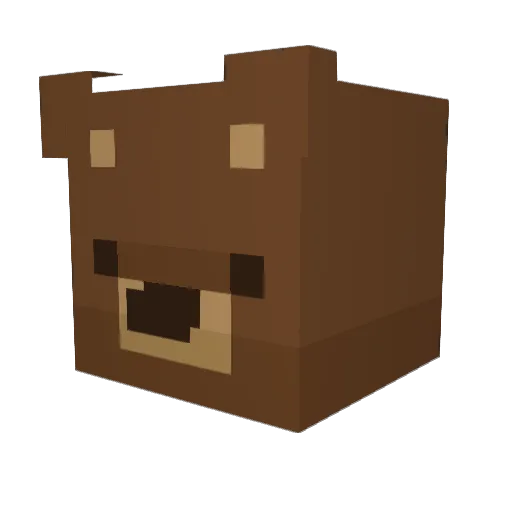TeddyBear3162 Minecraft avatar head, 3D render