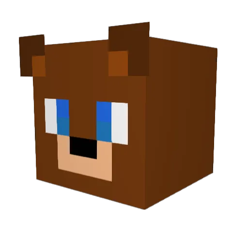 TeddyBearTyler Minecraft avatar head, 3D render