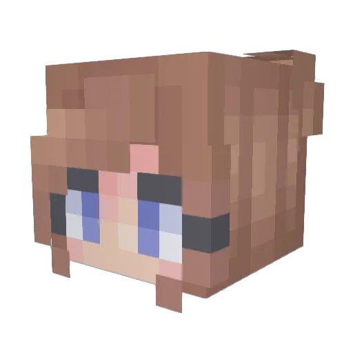 TeddyBlue333 Minecraft avatar head, 3D render