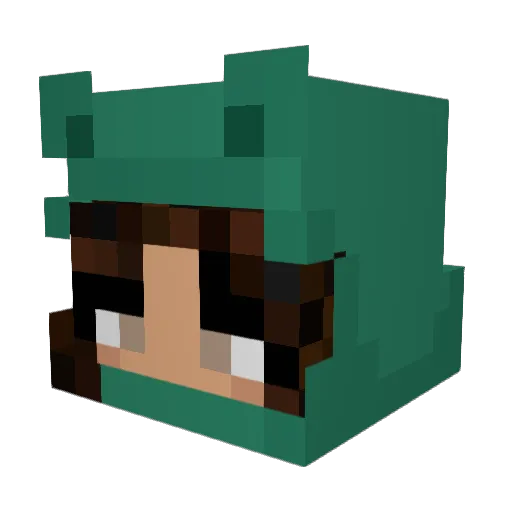 TeddyEmma Minecraft avatar head, 3D render