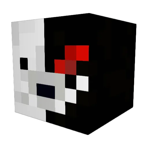 TeddySpaghetti Minecraft avatar head, 3D render