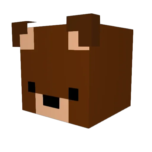 TeddyTellsTales Minecraft avatar head, 3D render