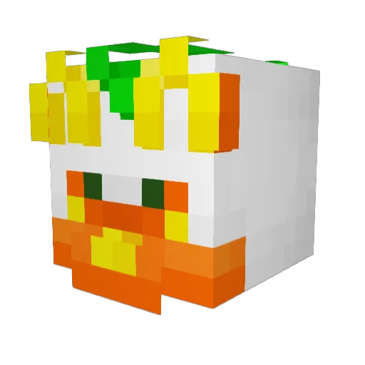 Teddy__V2 Minecraft avatar head, 3D render