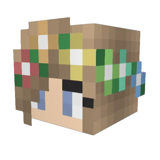 Teddybear0406 Minecraft avatar head, 3D render