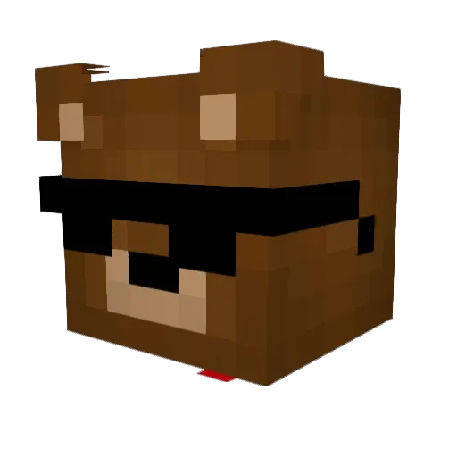 Teddybearox Minecraft avatar head, 3D render