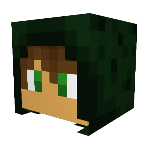 Teddyhamschda Minecraft avatar head, 3D render