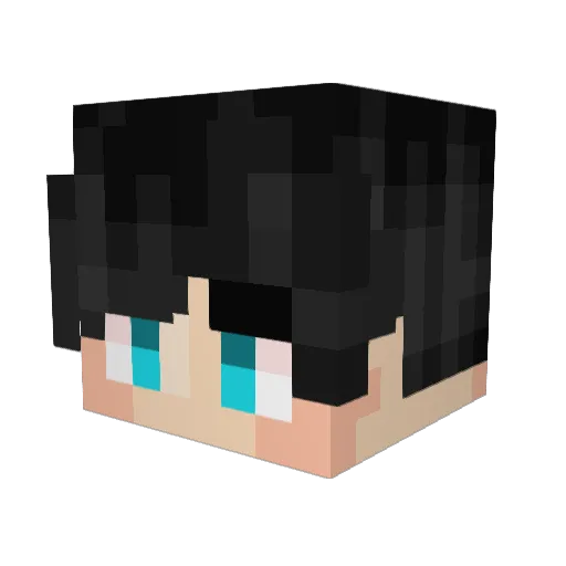 Teddynes Minecraft avatar head, 3D render