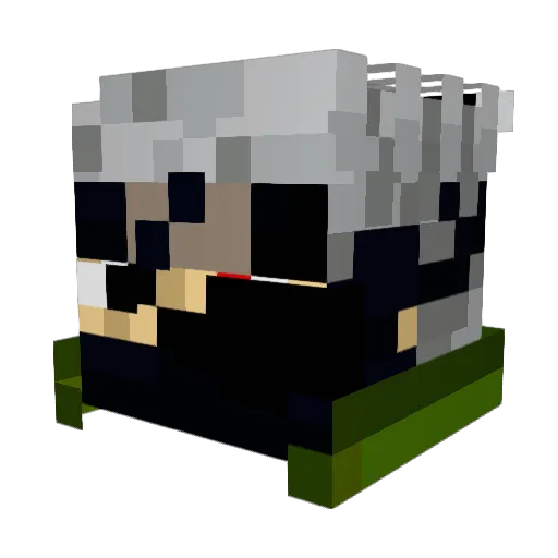 Teddyo3o Minecraft avatar head, 3D render