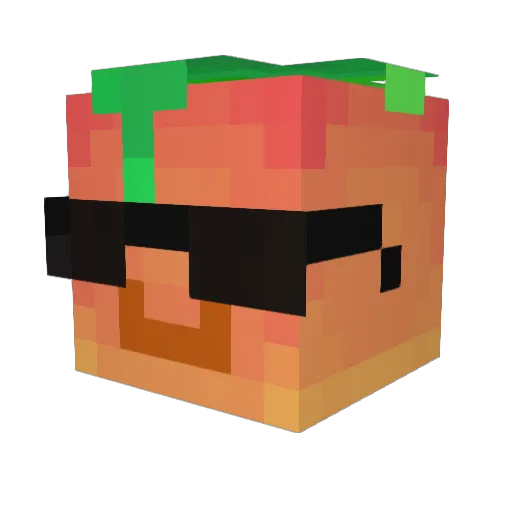 TeddysBlack Minecraft avatar head, 3D render