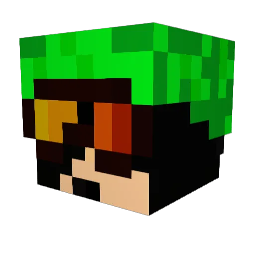 Teddysek Minecraft avatar head, 3D render