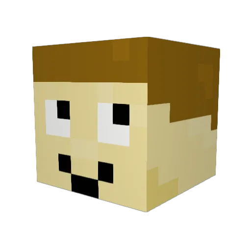 TeddytheGreat7 Minecraft avatar head, 3D render