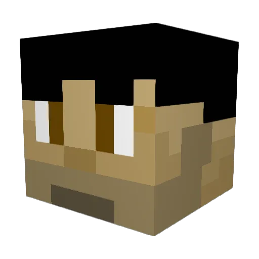 Tedekkurler Minecraft avatar head, 3D render