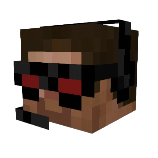 Tedeske Minecraft avatar head, 3D render