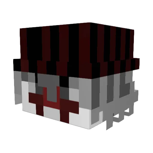 Tedkq Minecraft avatar head, 3D render